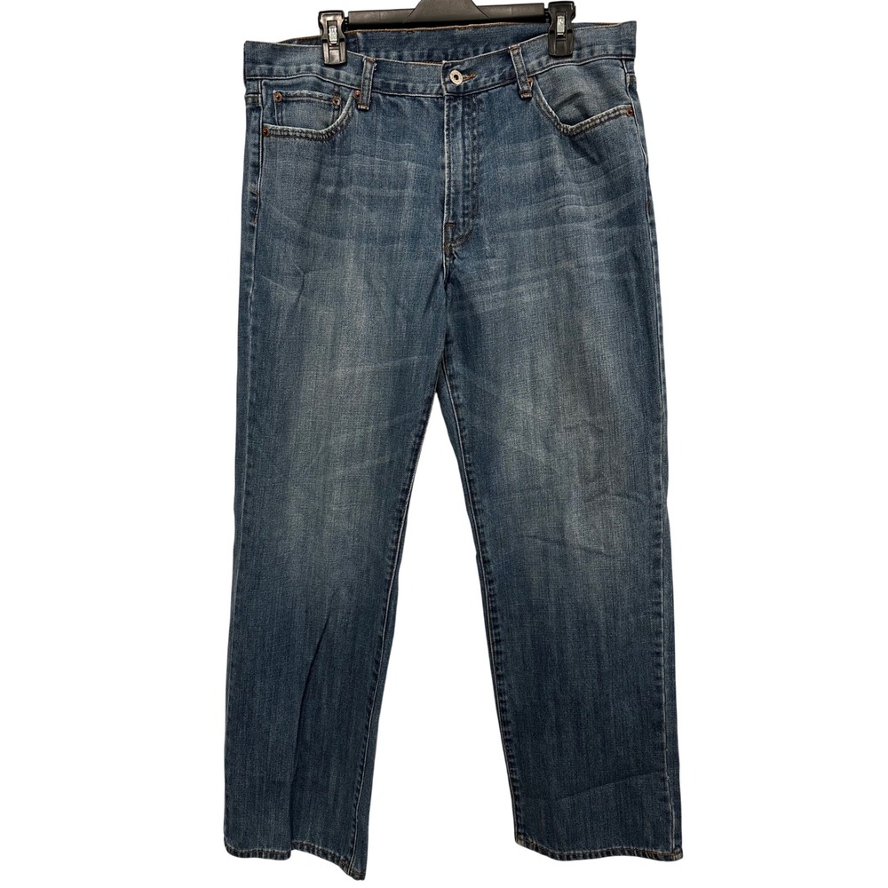 Lucky Brand 181 Relaxed Straight Leg Jeans Mens 36 Medium Wash Blue Cotton